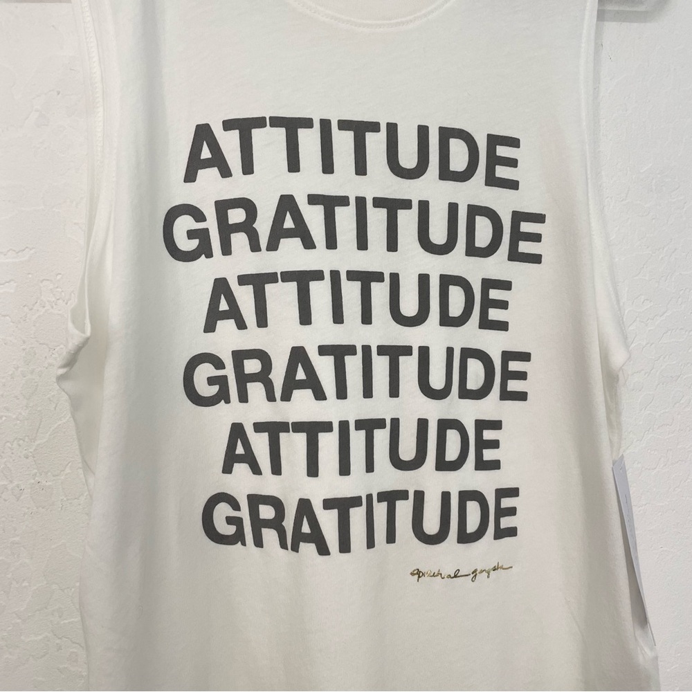 Spiritual Gangster- Attitude Gratitude workout tank top- S and M - Picture 9 of 12